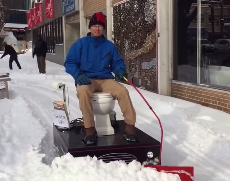 Removing snow without a shovel
